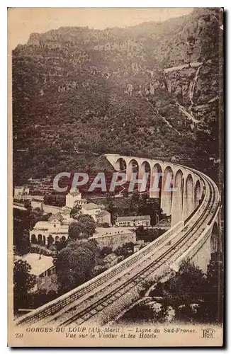 Ansichtskarte AK Gorges du Loup Alp Marit Ligne du Sud France vue sur le Viaduc et les Hotels