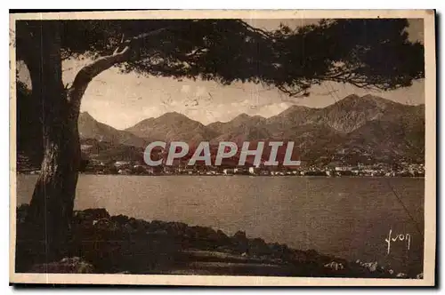 Ansichtskarte AK Cote d'Azur Menton Alpes Maritimes la Ville vue du Cap Martin au loin le Massif des Alpes