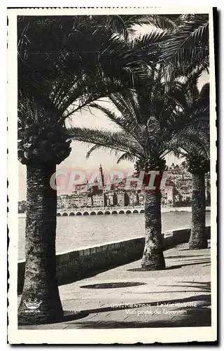 Cartes postales Menton La Vieille Ville vue prise de Garavan