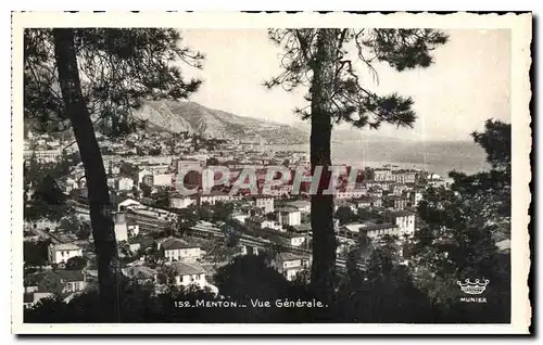 Cartes postales Menton vue generale