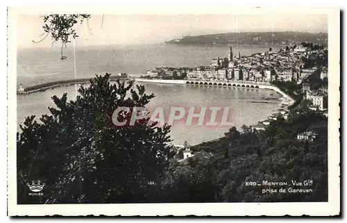 Cartes postales Menton vue generale prise de Garavan