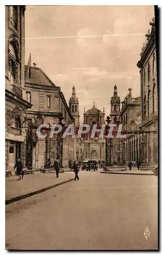 Ansichtskarte AK Nancy la Ville aux Portes d'Or Cathedrale et Rue Maurice Barres