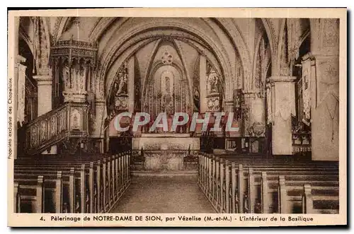 Ansichtskarte AK Pelerinage de Notre Dame de Sion par Vezelise M et M l'Interieur de la Basilique
