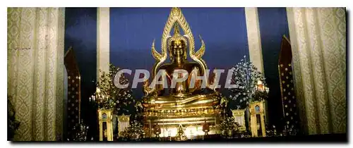 Moderne Karte The Reproduction of Phra Buddha Chin Na Raj Wat Benjamabopit Marble Temple Bangkok Thailand