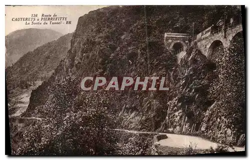Cartes postales Route de Cauterets a Pierrefitte la sortie du tunnel