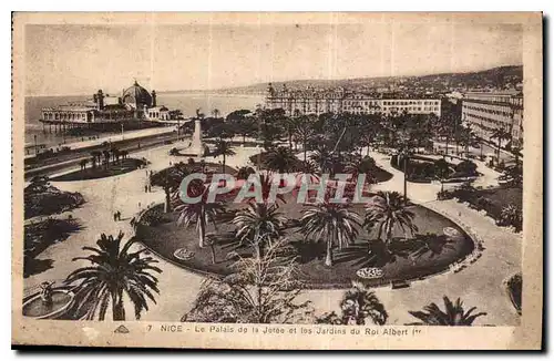 Cartes postales Nice le Palais de la Jetee et les Jardins du Roi Albert Ier