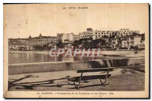 Cartes postales Cannes Promenade de la Croisette et les Hotels