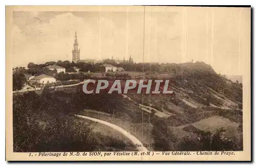 Ansichtskarte AK Pelerinage de N D de Sion par Vezelise M et M vue generale Chemin de Praye