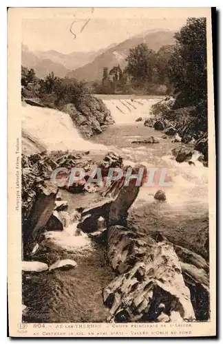 Cartes postales Ax les Thermes Chute principale de l'Ariege au Castelet Vallee d'Orlu au fond