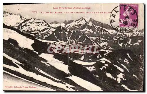 Ansichtskarte AK Les Pyrenees Ariegeoises Aulus les Bains Pic de Carottos vu de Saleix