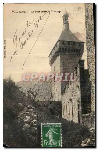 Ansichtskarte AK Foix Ariege la Tour Carree de l'horloge