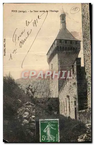 Cartes postales Foix Ariege la Tour Carree de l'horloge