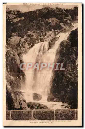 Cartes postales Environs d'Ax les Thermes Cascade superieure