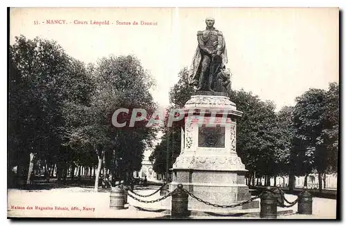 Cartes postales Nancy Cours Leopold Statue de Drouot