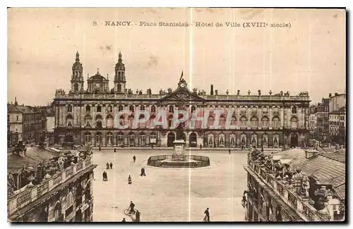 Cartes postales Nancy Place Stanislas Hotel de ville XVIII siecle