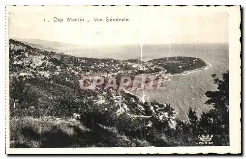 Cartes postales Cap Martin vue generale