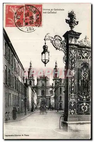 Cartes postales Nancy rue de la constitution est Cathedrale