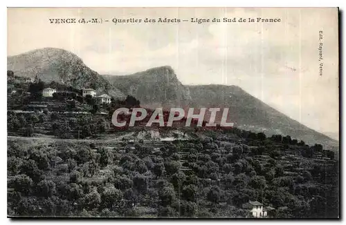 Cartes postales Vence A M Quartier des Adrets Ligne du Sud de la France