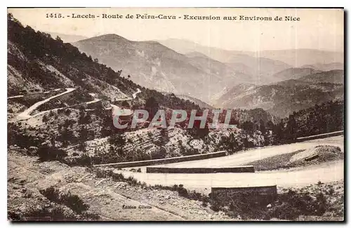 Cartes postales Lacets Route de Peira Cava Excursion aux Environs de Nice