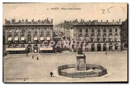 Cartes postales Nancy Place et rue Stanislas