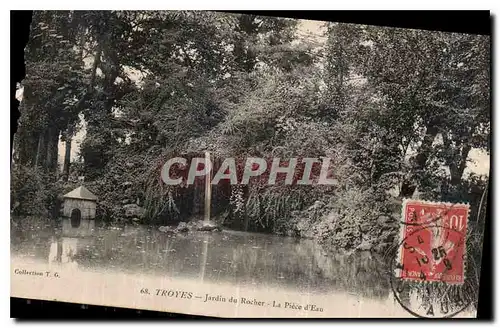Cartes postales Troyes Jardin du rocher la Piece d'Eau