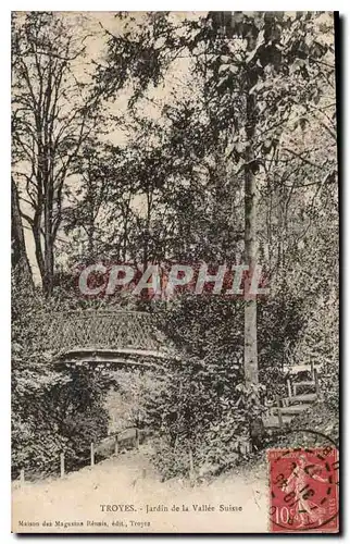 Cartes postales Troyes Jardin de la Vallee Suisse