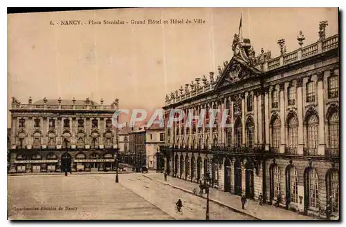 Cartes postales Nancy Place Stanislas Grand Hotel et Hotel de Ville