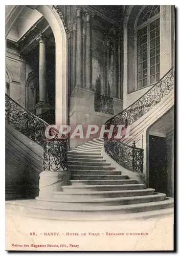 Cartes postales Nancy Hotel de Ville Escalier d'honneur