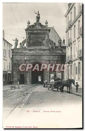 Cartes postales Nancy Porte St Georges Attelage Cheval