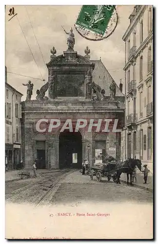 Ansichtskarte AK Nancy Porte Saint Georges Attelage Cheval