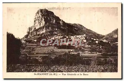 Cartes postales St Jeannet A M vue generale et le Baou