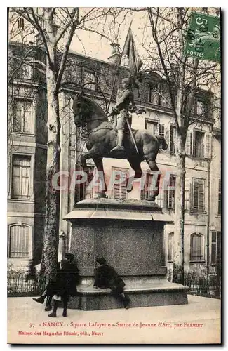 Ansichtskarte AK Nancy Square Lafayette Statue de Jeanne d'Arc
