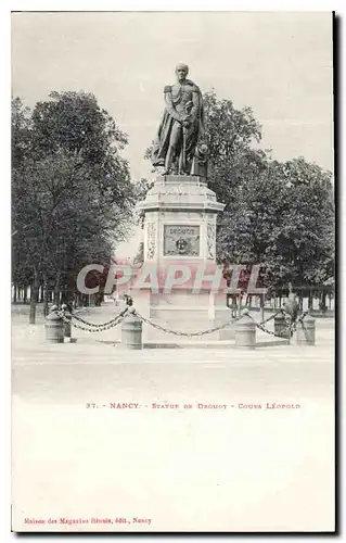 Cartes postales Nancy Statue de Drouot cours Leopold