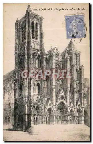 Ansichtskarte AK Bourges facade de la Cathedrale