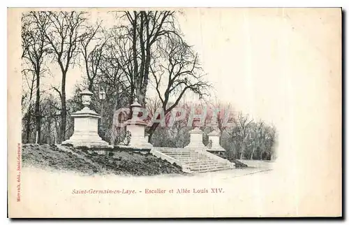 Cartes postales Saint Germain en Laye Escalier et Allee Louis XIV