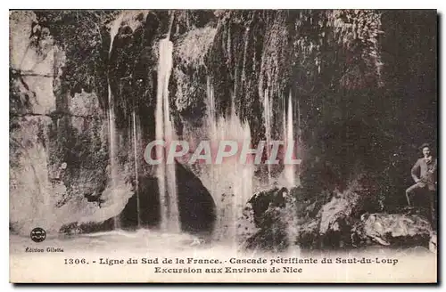 Cartes postales Ligne du Sud de la France Cascade petrifiante du Saut du Loup Excursion aux Environs de Nice