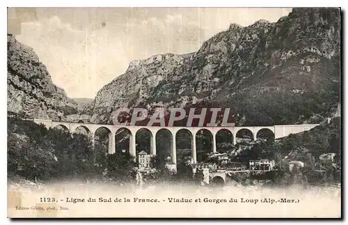 Ansichtskarte AK Ligne du Sud de la France viaduc et gorges du loup Alp Mar