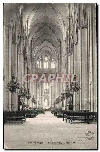 Cartes postales Bourges Cathedrale Interieur