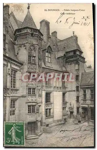 Cartes postales Bourges Palais Jacques Coeur Cour interieur