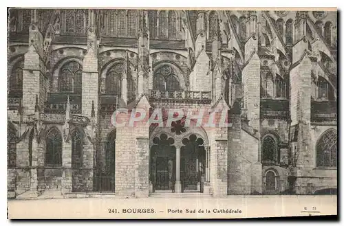 Ansichtskarte AK Bourges Porte Sud de la Cathedrale