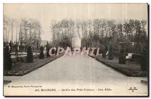 Cartes postales Bourges Jardin des Pres Fichaux Une Allee