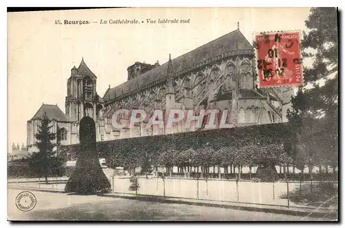 Cartes postales Bourges la Cathedrale vue laterale sud