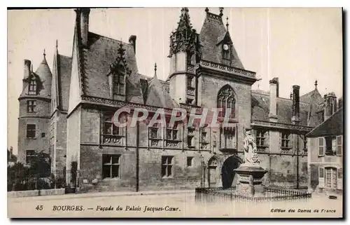 Cartes postales Bourges facade du Palais Jacques Coeur