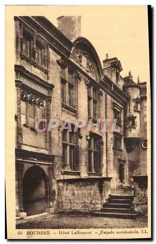 Ansichtskarte AK Bourges hotel lallemant facade occidentale