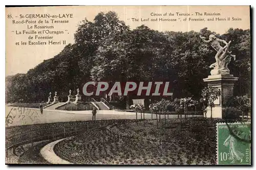 Cartes postales St Germain en Laye Rond Point de la Terrasse Le Rosarium La Feuille et l'Ouragan de Forestier et