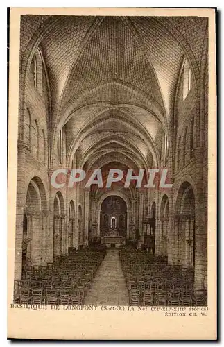 Cartes postales Basilique de Longpont S et O La Nef