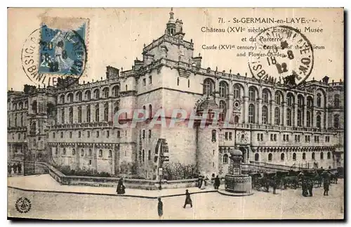 Cartes postales St Germain en Laye Chateau XVI siecle entree du Musee et du Parterre