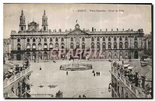 Cartes postales Nancy place Stanislas hotel de Ville