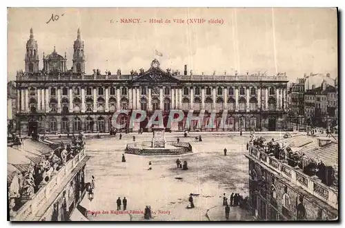 Cartes postales Nancy Hotel de Ville XVIII siecle