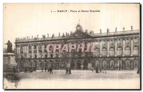 Cartes postales Nancy Place et Statue Stanislas